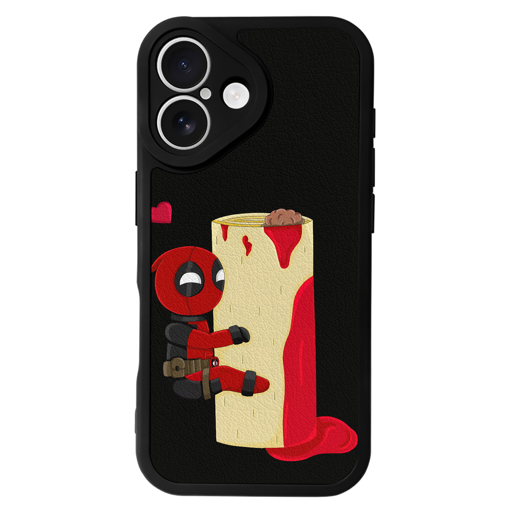 （画像用） Deadpool デッドプール 【iPhone 16シリーズ対応】シリコンスマホケース（レザー調） 材質：シリコン